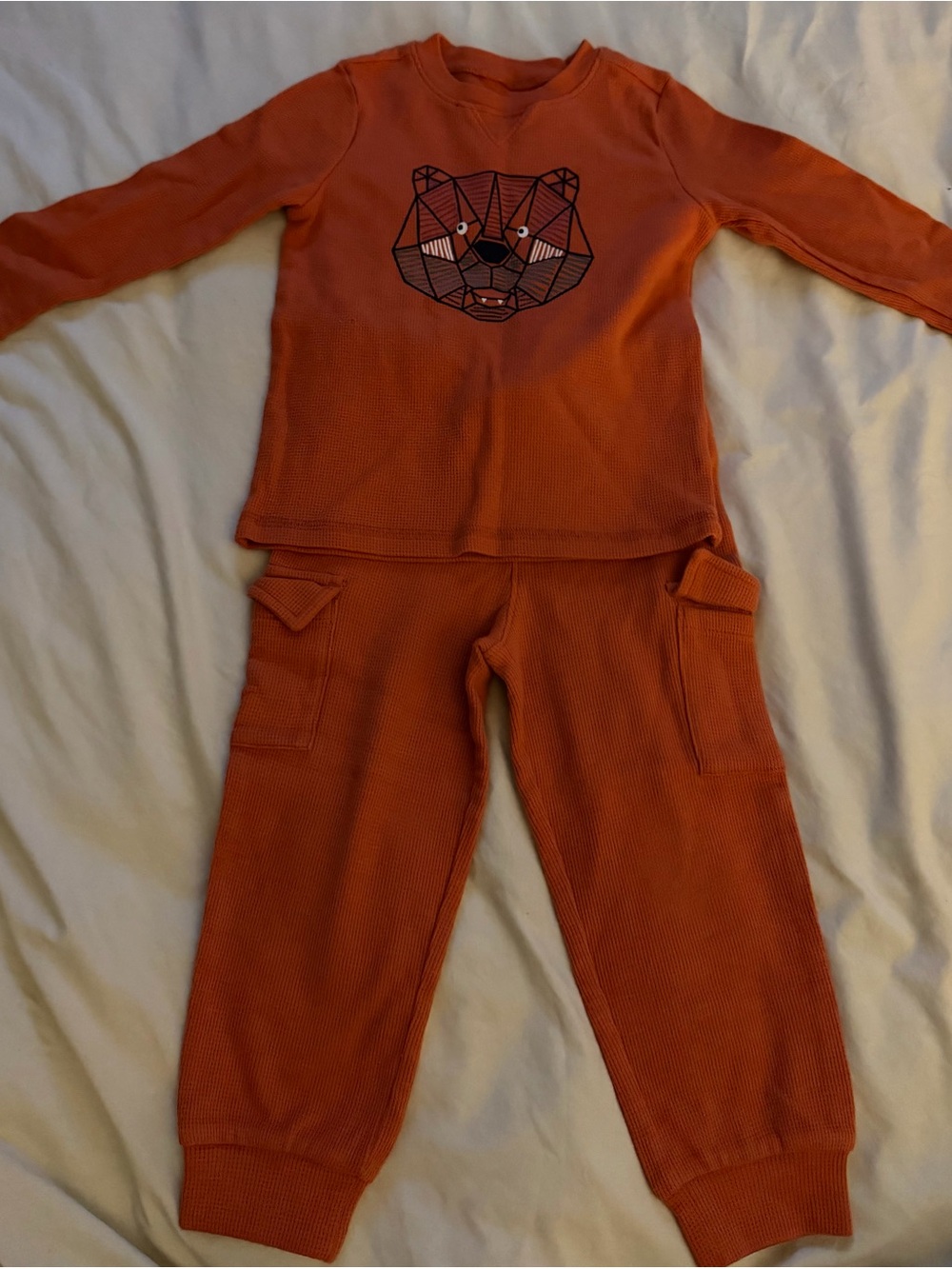 Garanimals Orange Bear Graphic Pajama Set